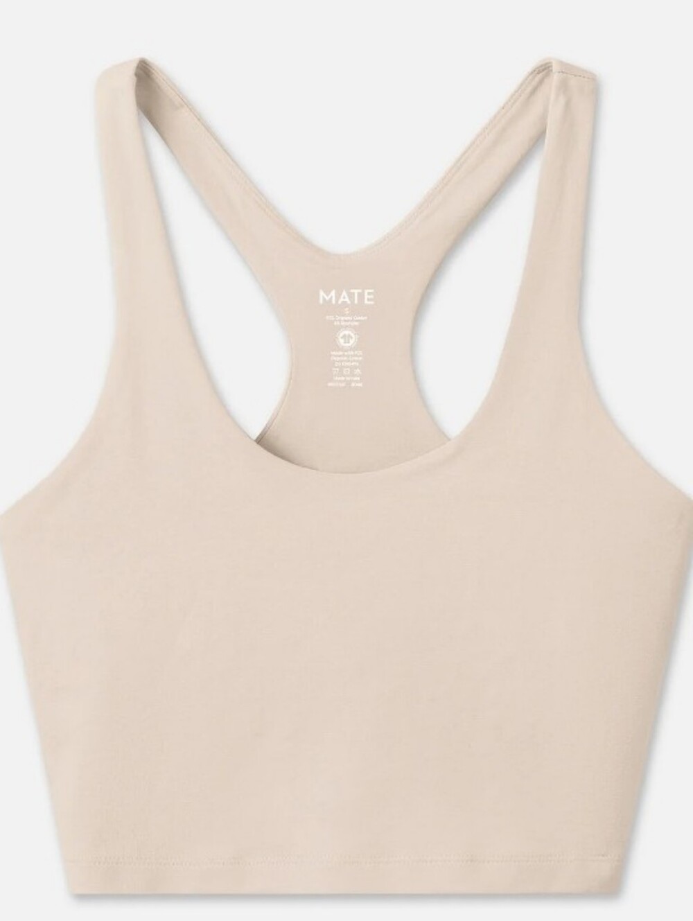 MATE the Label Organic Stretch Crop Racer Tank - Picture 3 of 9